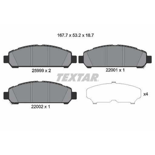 Textar Brake Pad Set 2599901