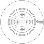 Borg & Beck 2 x Vented Front Brake Discs BBD6235S