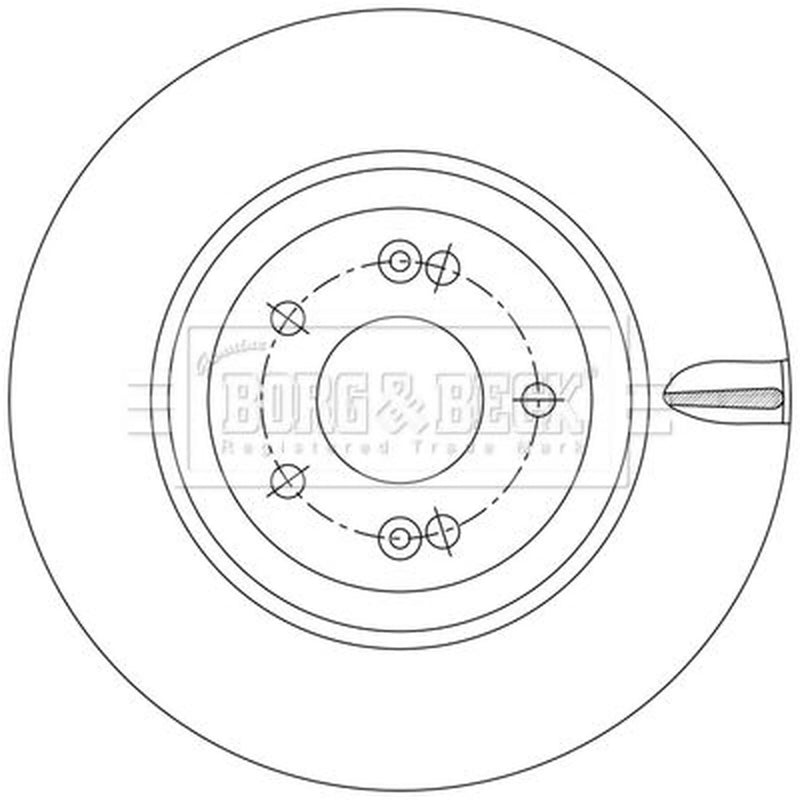Borg & Beck 2 x Vented Front Brake Discs BBD6235S
