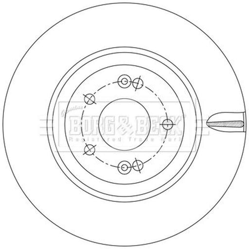 Borg & Beck 2 x Vented Front Brake Discs BBD6235S