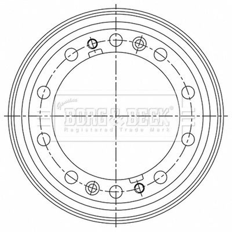 Borg & Beck Brake Drum Assembly Front BBR32575