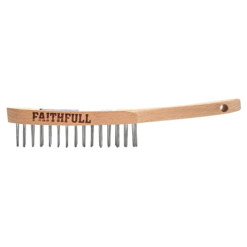 Faithfull Heavy-Duty Scratch Brush, Two Row - FAI6802F