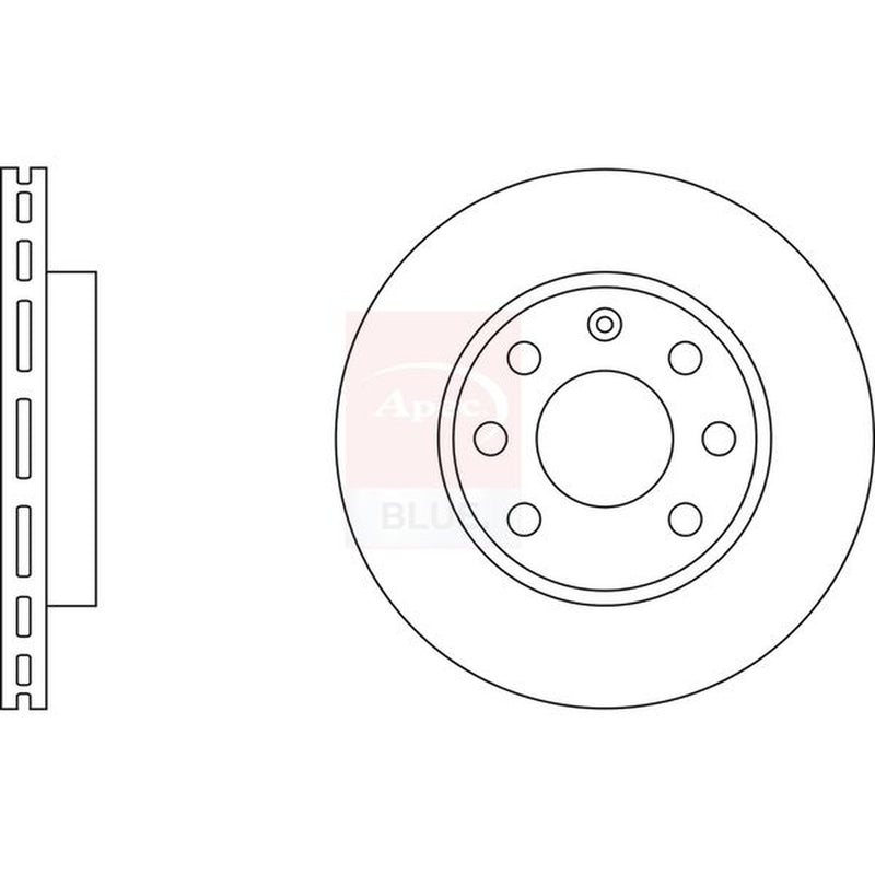 Apec 2 x Vented Front Brake Discs SDK6081