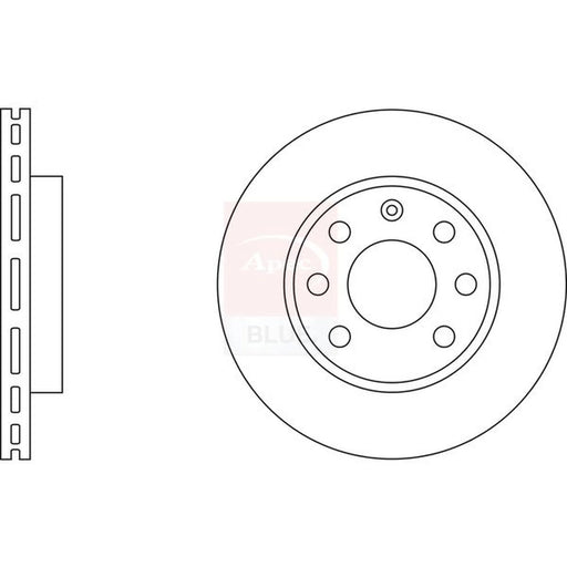Apec 2 x Vented Front Brake Discs SDK6081