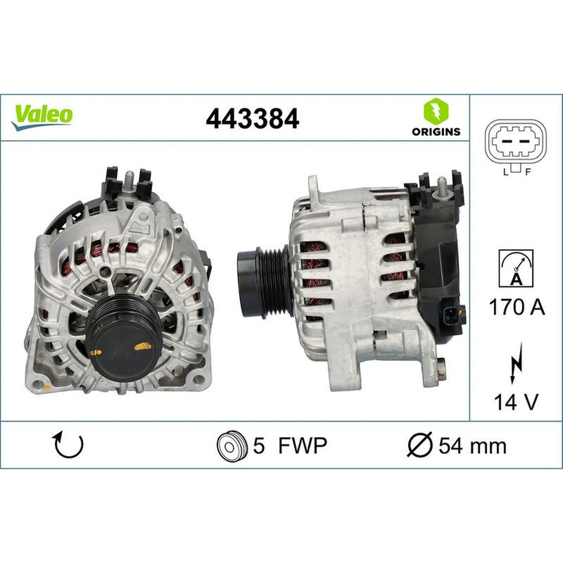 Valeo Car Alternator 12V 443384