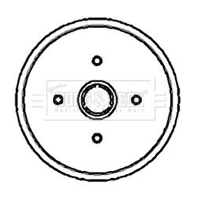 Borg & Beck Brake Drum Assembly Rear BBR7001