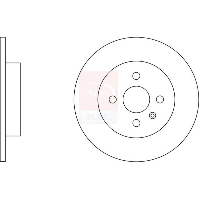 Apec 2 x Solid Rear Brake Discs SDK6136