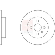 Apec 2 x Solid Rear Brake Discs SDK6136