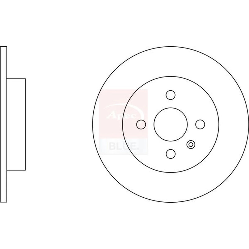 Apec 2 x Solid Rear Brake Discs SDK6136