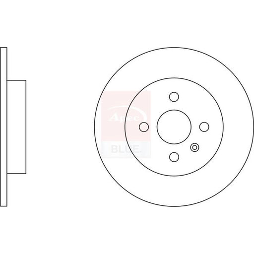 Apec 2 x Solid Rear Brake Discs SDK6136