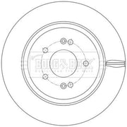 Borg & Beck 2 x Solid Rear Brake Discs BBD5613