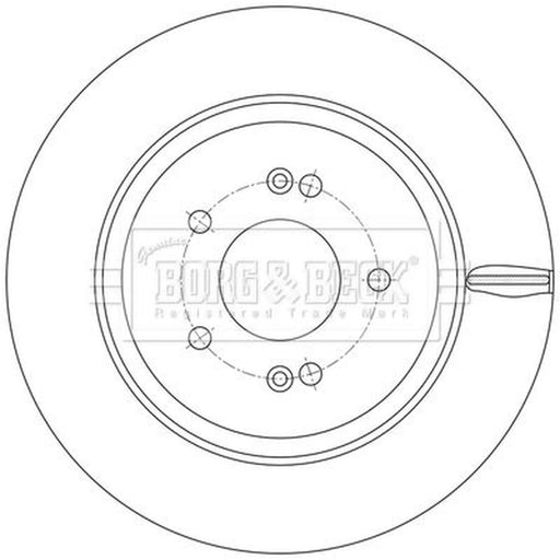 Borg & Beck 2 x Solid Rear Brake Discs BBD5613