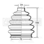 First Line Drive Shaft Bellow Kit Front Left Thermoplast FCB2328