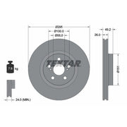 Textar 2 x Internally Vented Front Brake Discs 92135603