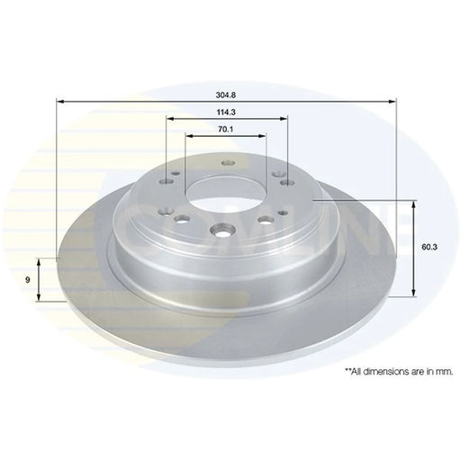 Comline 2 x Solid Rear Brake Discs ADC0567