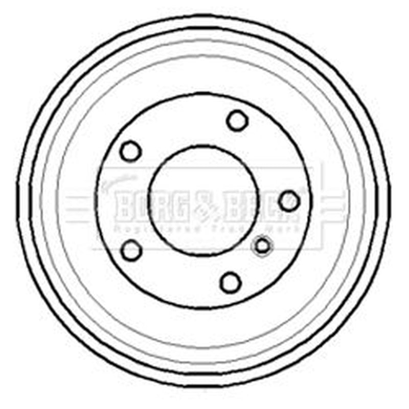 Borg & Beck Brake Drum Assembly Rear BBR7069