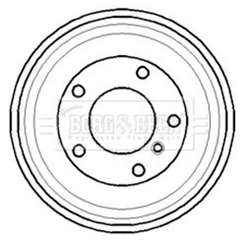 Borg & Beck Brake Drum Assembly Rear BBR7069