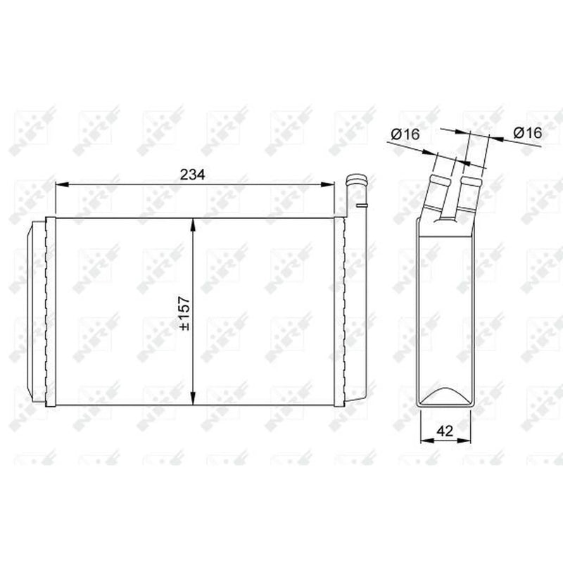 NRF Heater Matrix Core Heat Exchanger 58614