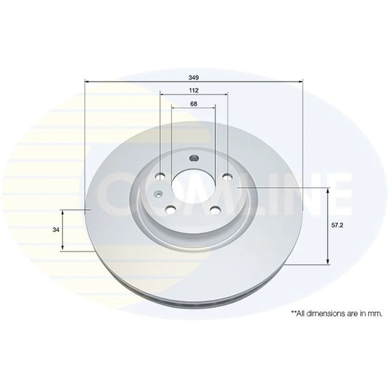 Comline 2 x Front Brake Discs ADC4010V