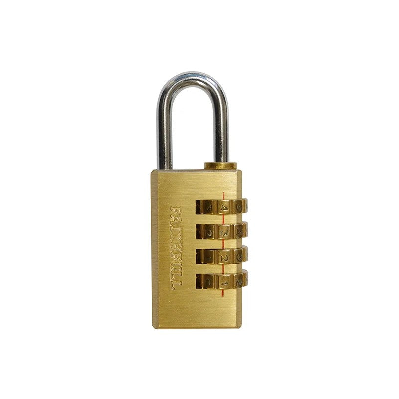 Faithfull Brass Combination Padlock 20-38mm
