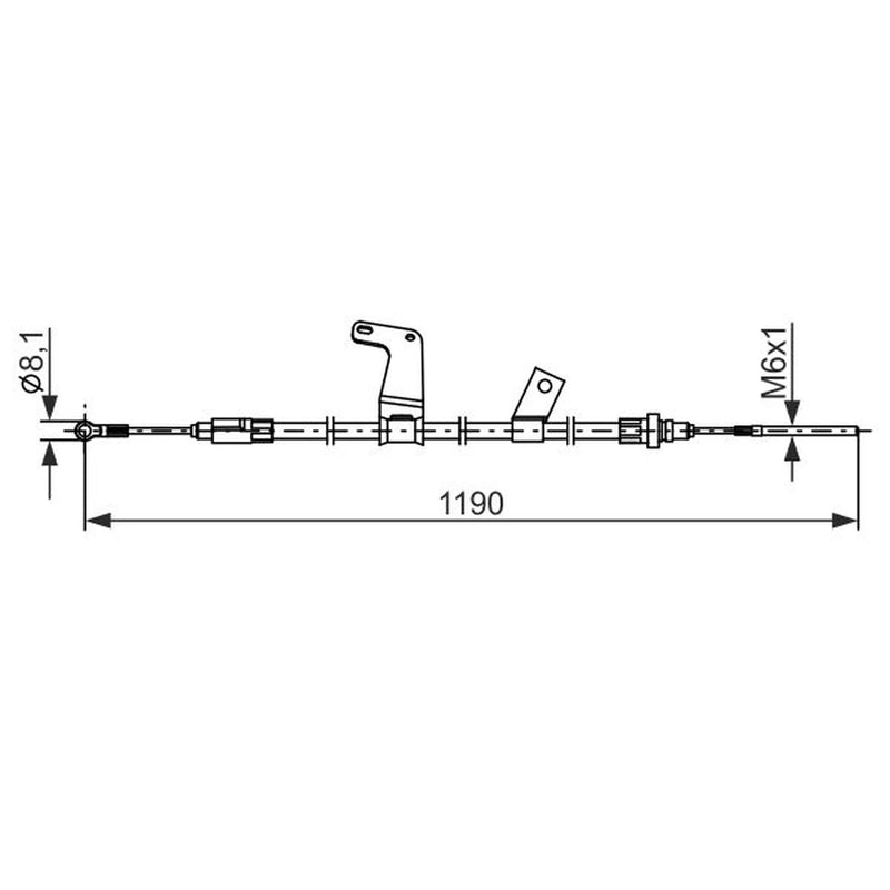 Bosch Handbrake Cable Front 1 987 482 834