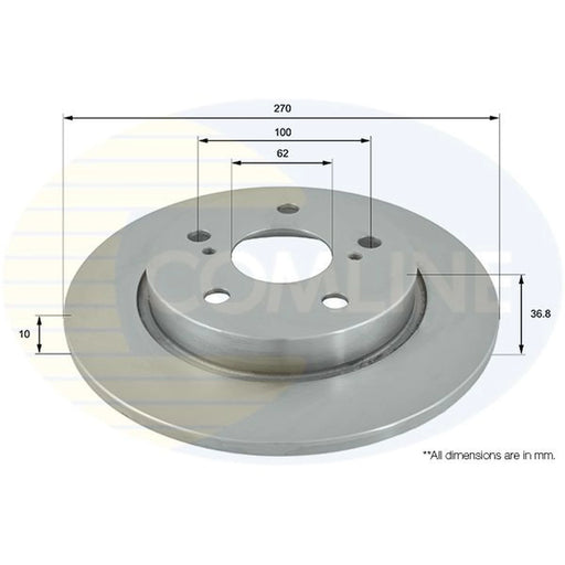 Comline 2 x Rear Brake Discs ADC01146