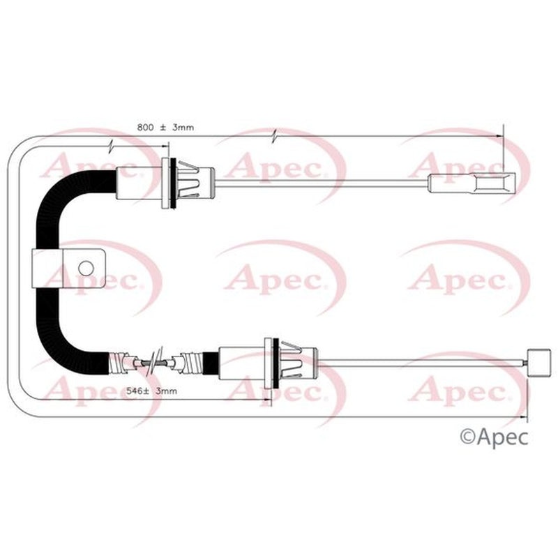 Apec Handbrake Cable Front CAB1745
