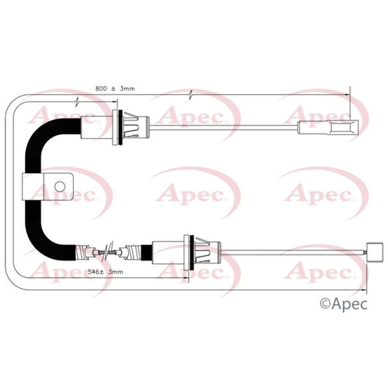 Apec Handbrake Cable Front CAB1745