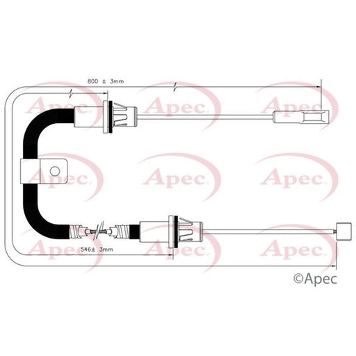 Apec Handbrake Cable Front CAB1745