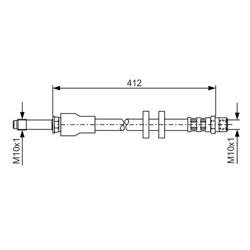 Bosch Brake Hydraulic Hose Line Front Right 1 987 481 021