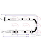 Apec Handbrake Cable Right Rear CAB1300