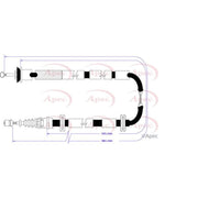Apec Handbrake Cable Right Rear CAB1300
