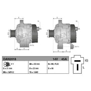 Denso Car Alternator 12V DAN2018