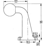 Hella End Outline Marker Lamp Rh MG24 2XS Lateral Mounting 2XS 340 108-001