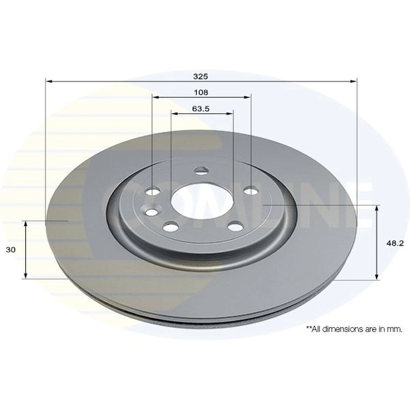 Comline 2 x Internally Vented Front Brake Discs ADC2930V