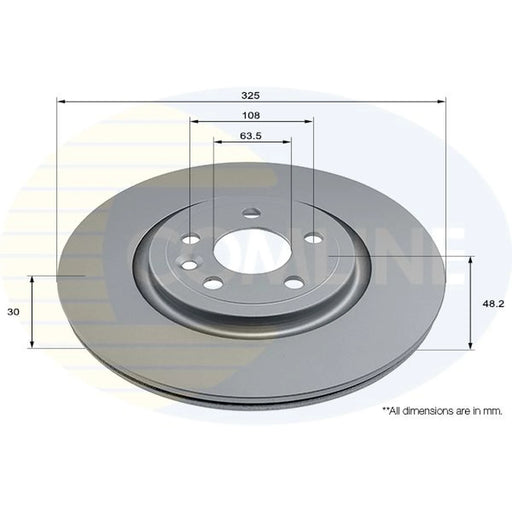 Comline 2 x Internally Vented Front Brake Discs ADC2930V