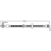 Juratek Brake Hydraulic Hose Line Front JBH1041