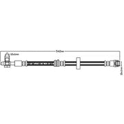 Abtex Brake Hydraulic Hose Line Front ABH1041