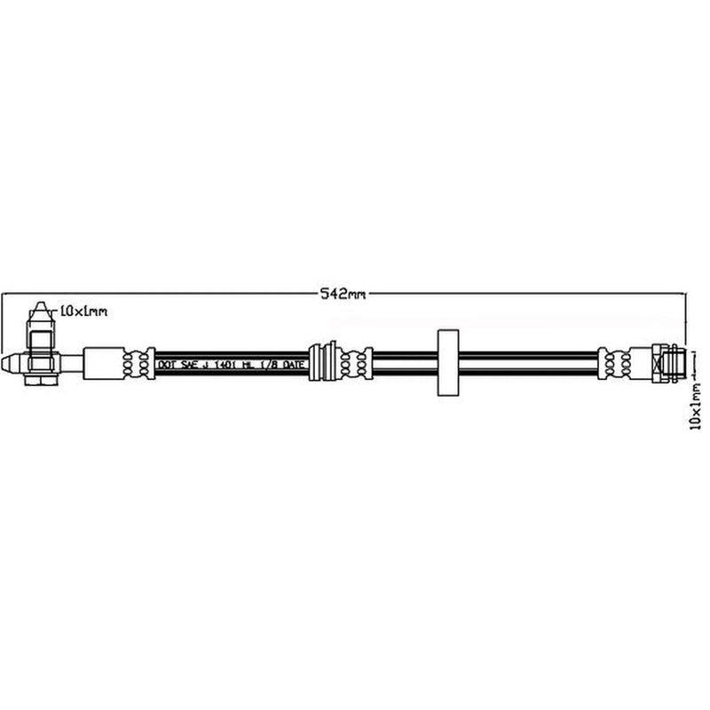 Abtex Brake Hydraulic Hose Line Front ABH1041