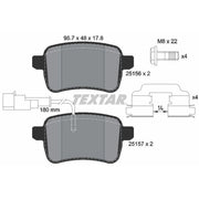 Textar Rear Brake Pad Set 2515601
