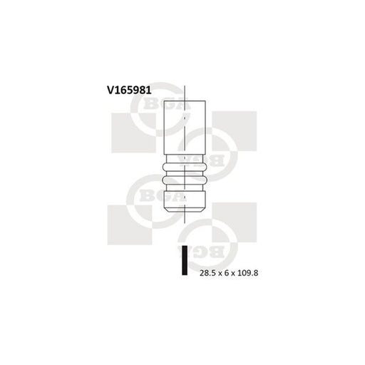 BGA Engine Exhaust Valve 28mm Head V165981