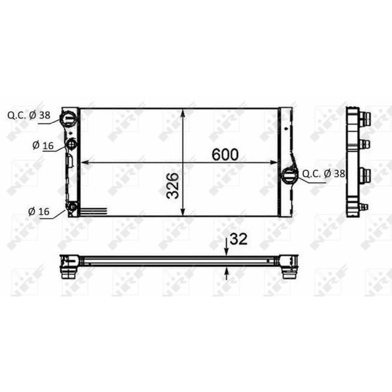 NRF Engine Radiator 58466