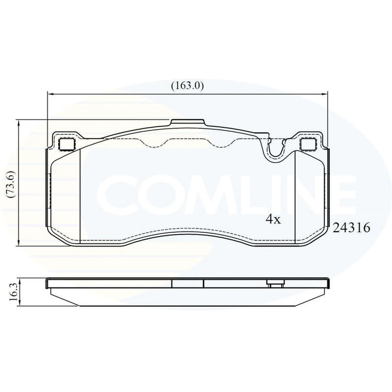 Comline 4 x Front Brake Pad Set CBP06005