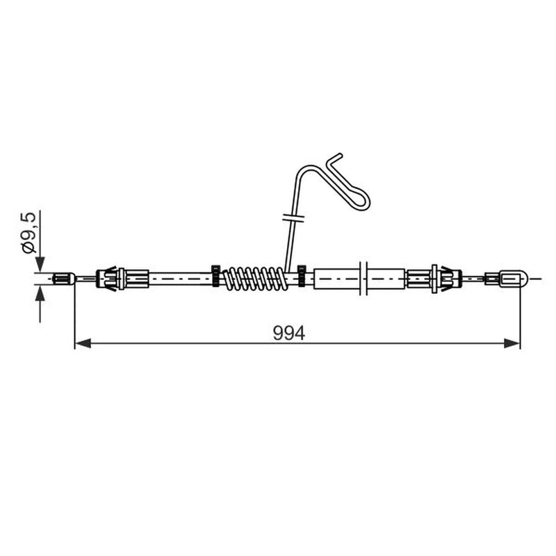 Bosch Handbrake Cable Rear 1 987 482 882