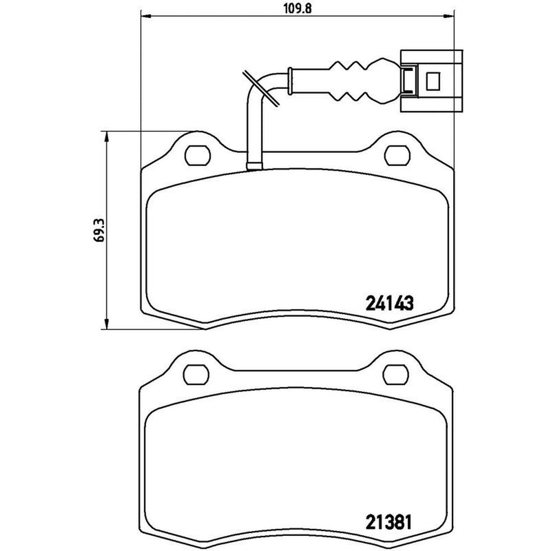 Brembo 4 x Front Brake Pad Set P85104