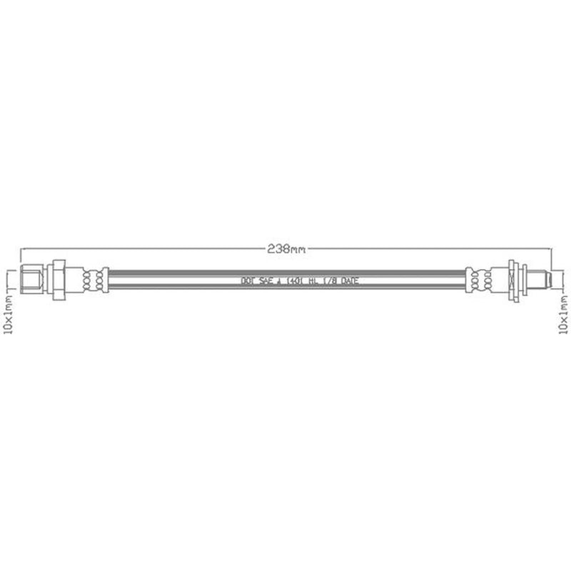 Juratek Brake Hydraulic Hose Line Rear JBH1017
