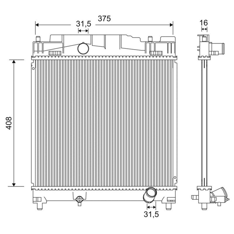 Valeo Engine Radiator 701199
