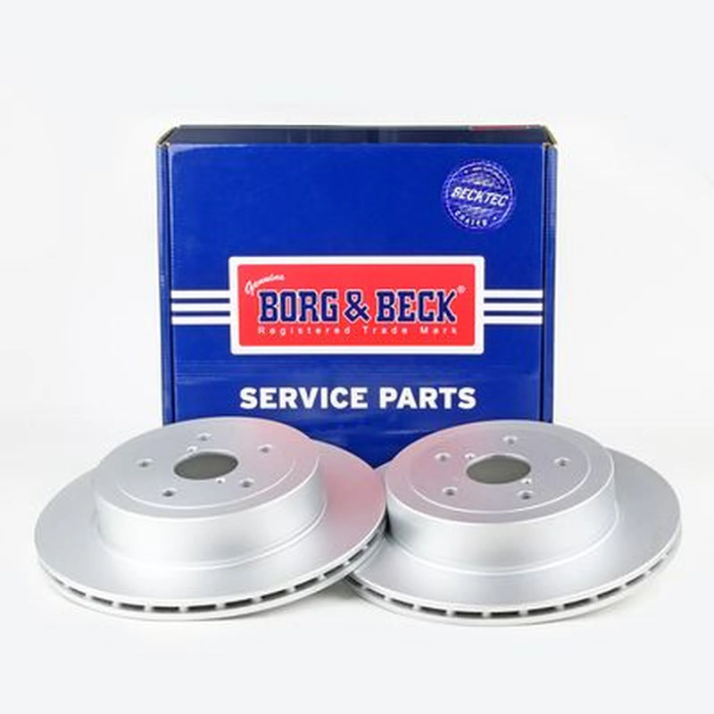 Borg & Beck 2 x Vented Rear Brake Discs BBD5252