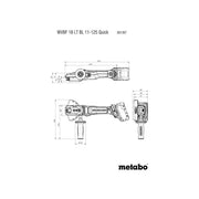 Metabo WVBF 18 LT BL 11-125 Quick Flat-head Angle Grinder 18V Bare Unit