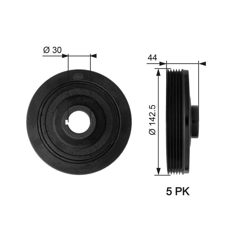 Gates Crank Shaft Belt Pulley TVD1027